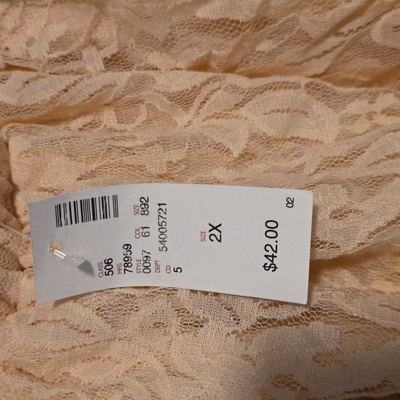 Chic Lace Ruffle Blouse in Pink - Picture 3 of 4